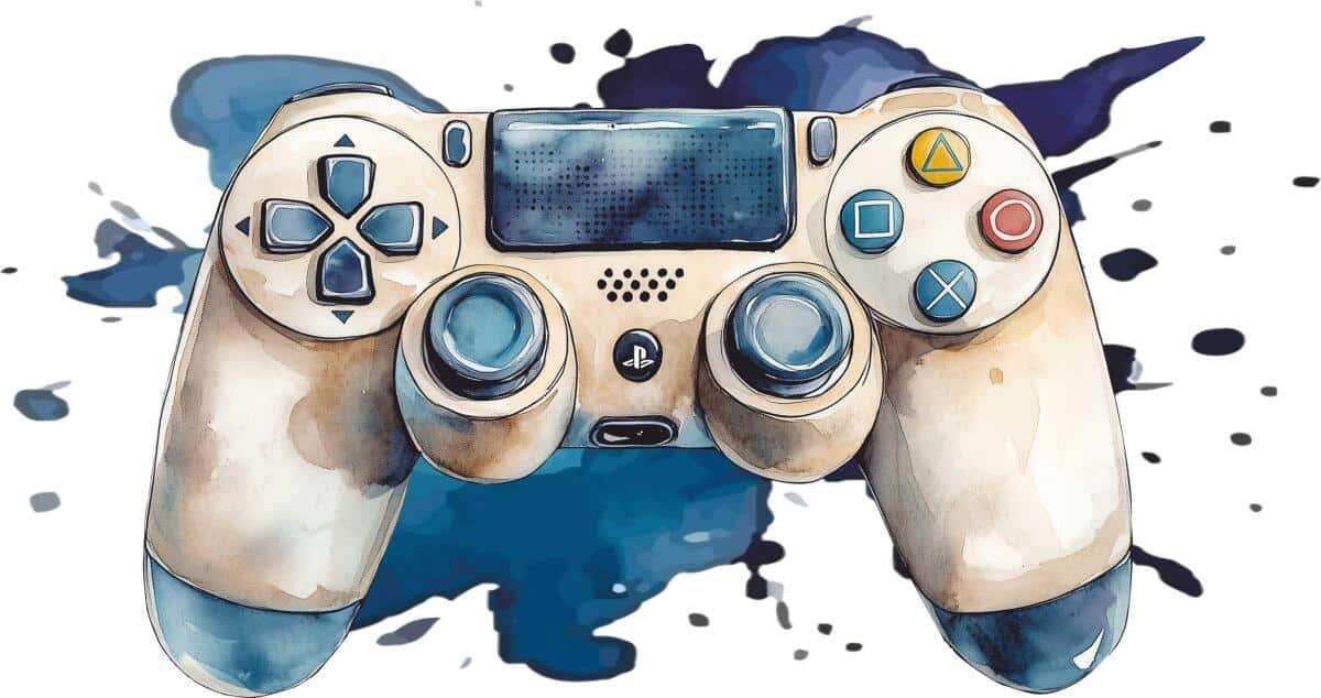 Naklejka dla chłopca- akwarelowy Pad do gier | Pastelowa dekoracja ścienna do pokoju gamera T82173 - zdjęcie 4