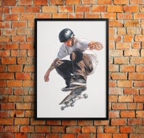 Młodzieżowy Plakat na ścianę- Skater na deskorolce | Miejska Sztuka i Sportowy Styl 82197 - miniaturka 6