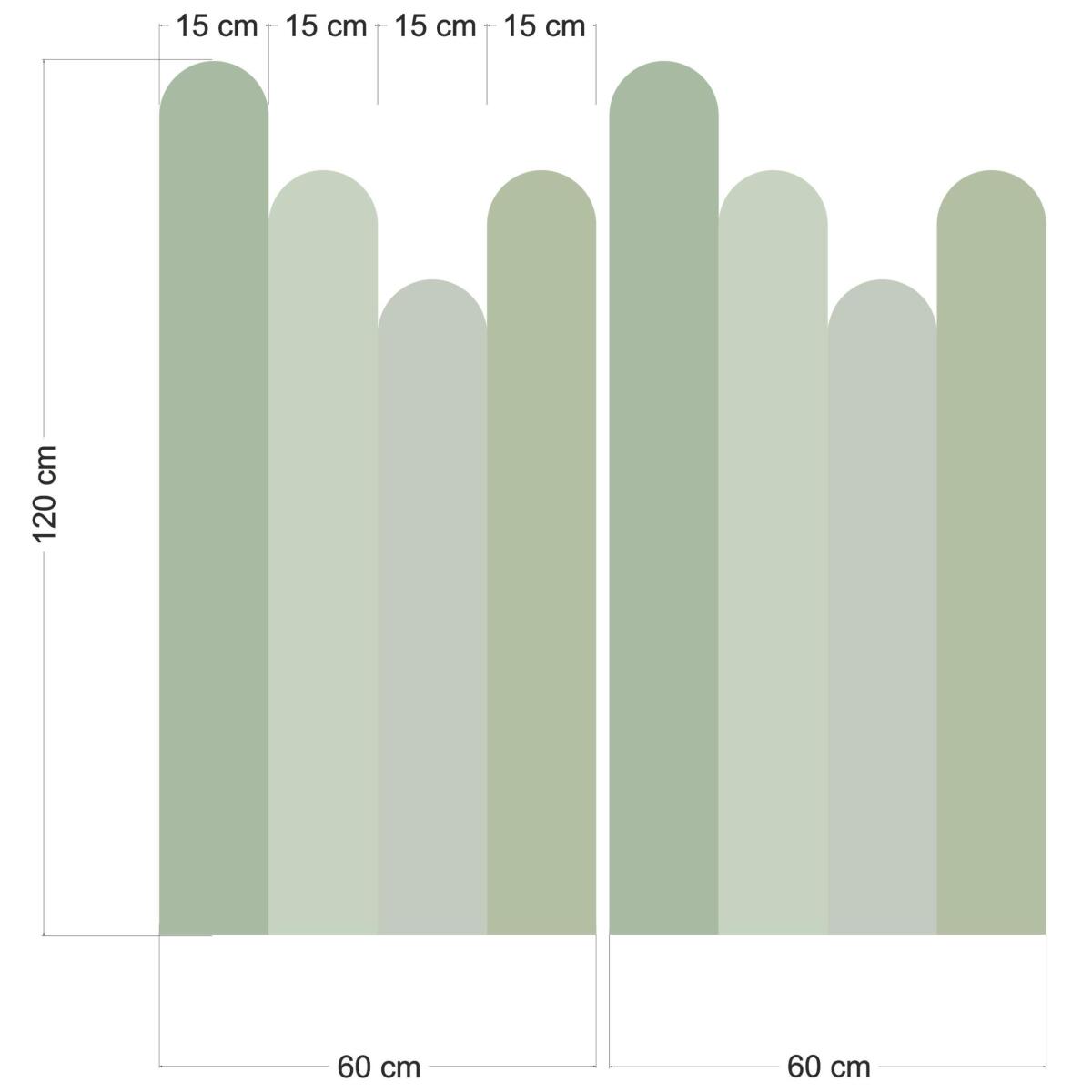 Zielona Lamperia dla dzieci- ochronna naklejka na ścianę | Tapeta do pokoju dziecięcego- pastelowe paski 66775 - zdjęcie 6