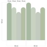 Zielona Lamperia dla dzieci- ochronna naklejka na ścianę | Tapeta do pokoju dziecięcego- pastelowe paski 66775 - miniaturka 6