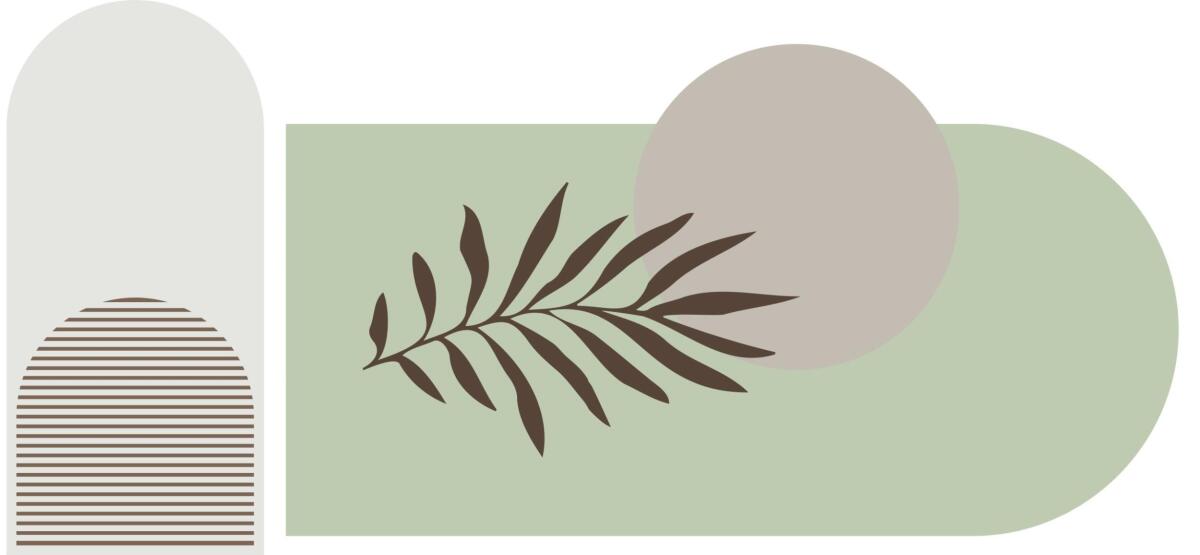 Naklejka ścienna- Roślinny motyw i geometryczne formy | Zielone dekoracje do wnętrz boho, skandynawskich T66780 - zdjęcie 5