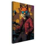 Nowoczesny Obraz na płótnie- Lis motocyklista | Grafika na ścianę w stylu Ubran Art dla nastolatka O94200 - miniaturka 2