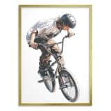 Nowoczesny Plakat Sportowy – Rower BMX w Akcji | Dekoracja do Pokoju chłopca, nastolatka 82196 - miniaturka 4