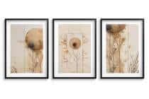 Beżowe Plakaty do salonu, sypialni w stylu skandynawskim | Minimalistyczne Obrazy na ścianę- akwarelowe kształty 82199 - miniaturka 6