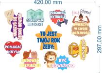 Naklejki motywacyjne dla dzieci- To jest twój rok żeby... | Dekoracje na gazetkę szkolną, do klasy, na drzwi 82187 - miniaturka 6