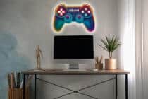 Kolorowa Lampka dla gracza z imieniem - Kontroler do gier | Lampka Nocna do pokoju dziecka | Gadżet, Prezent dla Gamera 82266 - miniaturka 4