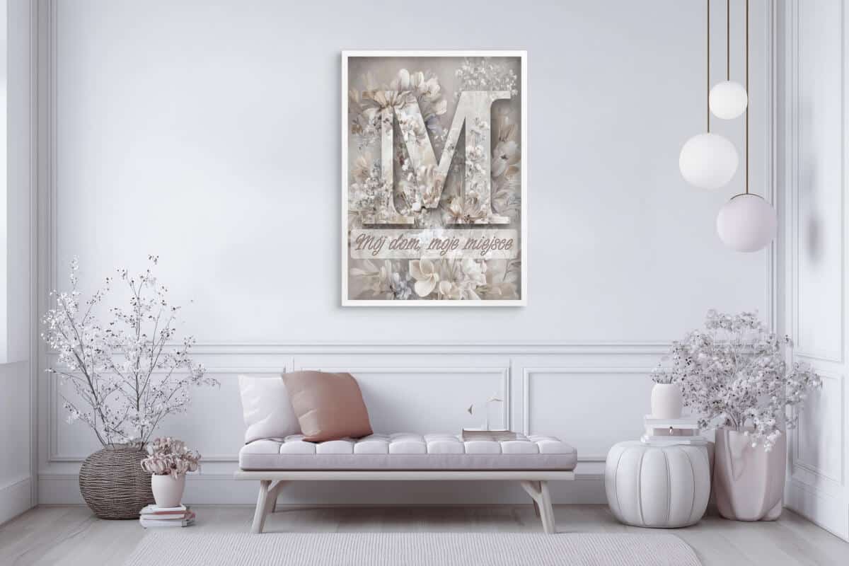 Dekoracyjny Plakat w Stylu Skandynawskim- Mój Dom Moje Miejsce 82290 - zdjęcie 2