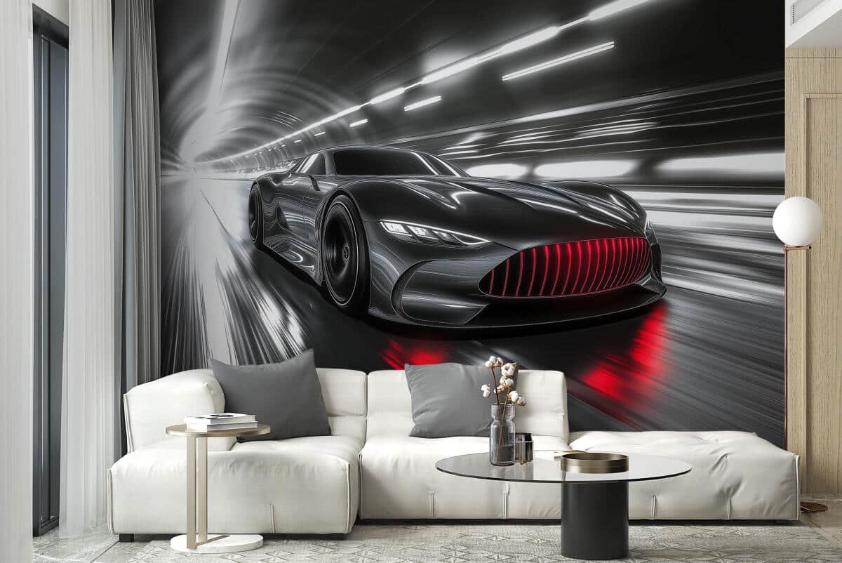 Nowoczesna Fototapeta 3D- Sportowy Samochód | Tapety na ścianę dla fana motoryzacji 94224 - zdjęcie 3