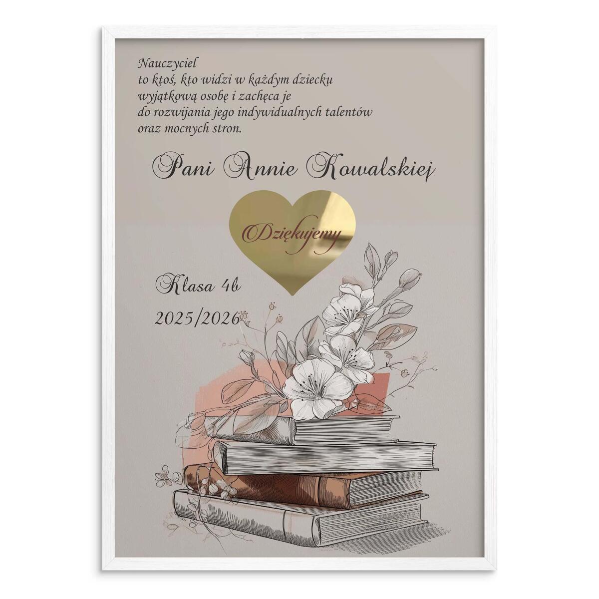 Podziękowanie dla nauczyciela, wychowawcy od klasy | Prezent na Dzień Nauczyciela- Plakat z dedykacją 82154 - zdjęcie 2