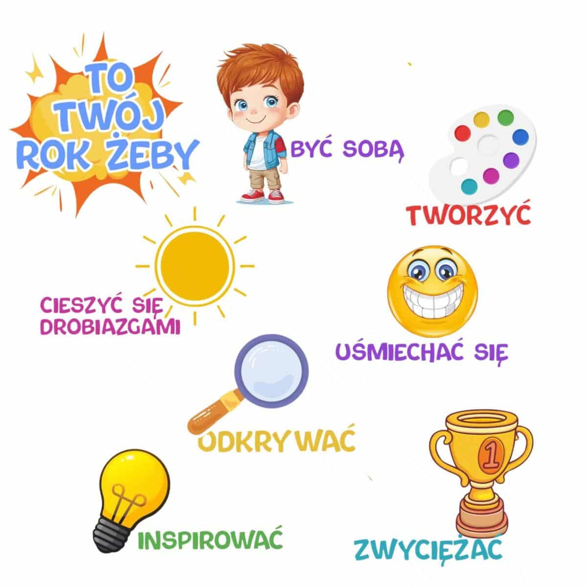 Naklejki szkolne- To twój rok żeby... | Dekoracje na gazetkę szkolną, drzwi 82186 - zdjęcie 3