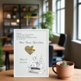 Podziękowanie dla wychowawcy na Dzień Nauczyciela- Plakat w ramie ze złotym sercem 82152 - miniaturka 1