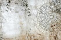 Fototapeta Vintage- Mandala na postarzanym murze | Rustykalna dekoracja ścienna do salonu i sypialni 82146 - miniaturka 4