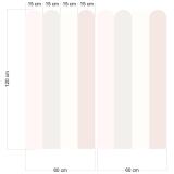 Naklejka dla dzieci- różowe paski | Lamperia do pokoju dziewczynki, do żłobka i przedszkola 66774 - miniaturka 6