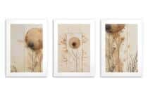 Beżowe Plakaty do salonu, sypialni w stylu skandynawskim | Minimalistyczne Obrazy na ścianę- akwarelowe kształty 82199 - miniaturka 8