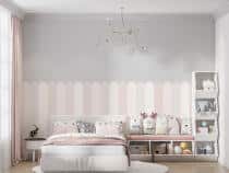 Naklejka dla dzieci- różowe paski | Lamperia do pokoju dziewczynki, do żłobka i przedszkola 66774 - miniaturka 1