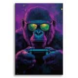 Młodzieżowy Obraz na ścianę- Goryl Gamer | Dekoracja do pokoju gracza, chłopca, nastolatka O94126 - miniaturka 1