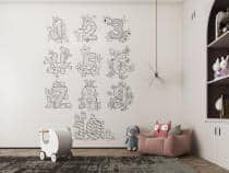 Edukacyjna Kolorowanka XXL do nauki cyfr i liczenia | Liczby i zwierzęta do kolorowania dla dzieci 82184 - miniaturka 2