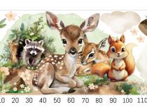 Naklejki na Ścianę dla Dzieci- Leśne Zwierzątka | Jelonek, Wiewiórka i Szop | Akwarelowe Obrazki do pokoju niemowlaka T42167 - miniaturka 6