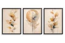 Beżowe Plakaty- Abstrakcyjne Liście, Rośliny | Obrazy na ścianę Akwarela | Elegancka Dekoracja do wnętrz Boho 94026 - miniaturka 5