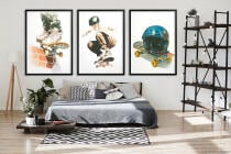 Młodzieżowe Plakaty Street Style- skateboarding | Akwarelowy Tryptyk na ścianę z motywem deskorolki 82198 - miniaturka 3