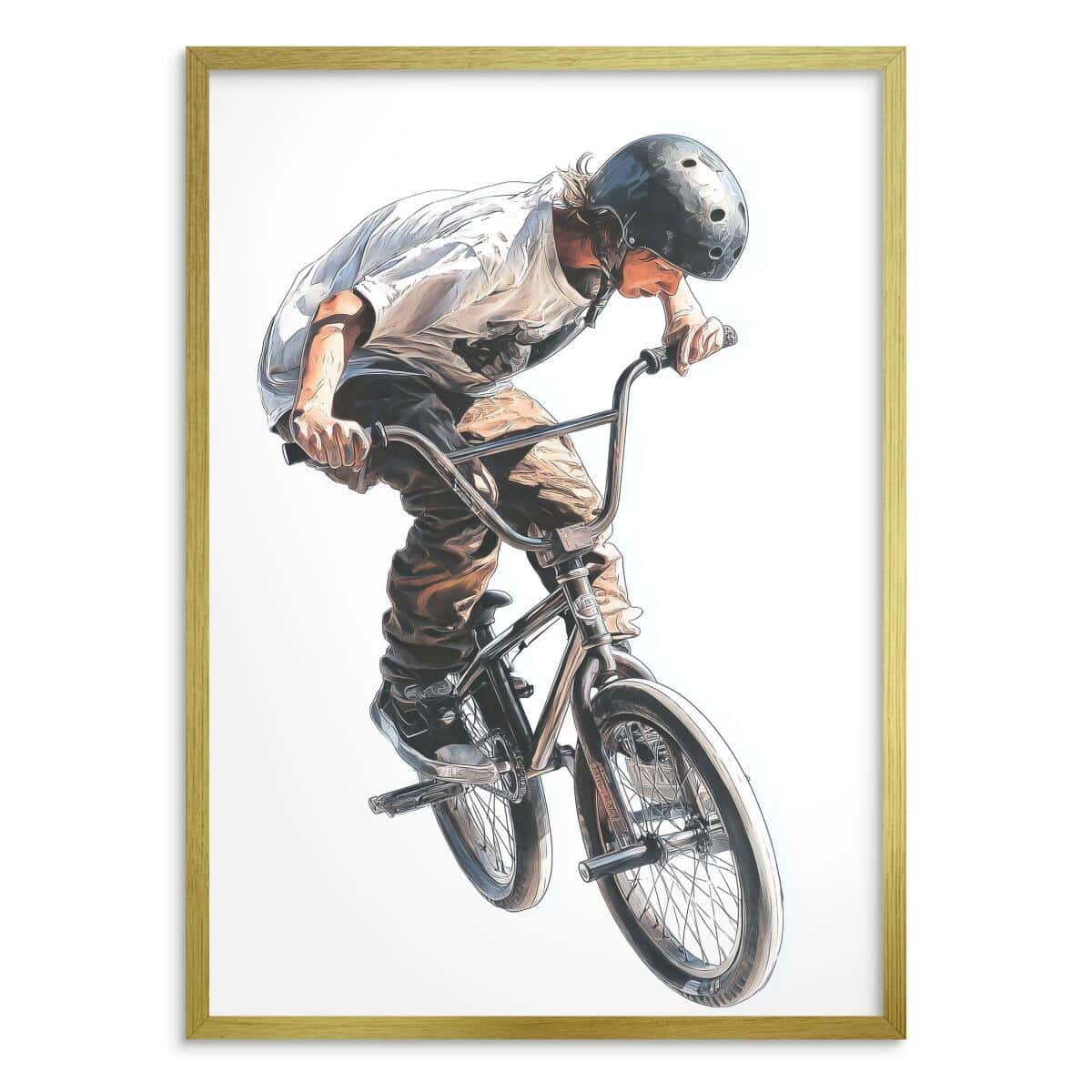 Nowoczesny Plakat Sportowy – Rower BMX w Akcji | Dekoracja do Pokoju chłopca, nastolatka 82196 - zdjęcie 6