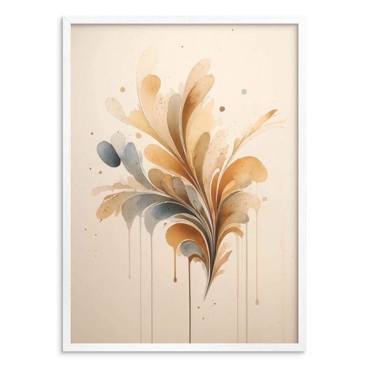 Minimalistyczny Plakat do sypialni- Subtelna Abstrakcja w beżach | Dekoracja do wnętrz boho, skandynawskich 94225 - zdjęcie 6