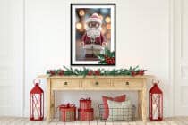 Świąteczny Plakat- Mikołaj w Stylu LEGO | Dekoracja na Boże Narodzenie dla dziecka 82323 - miniaturka 5