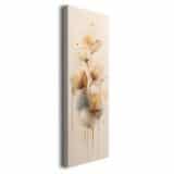 Minimalistyczny obraz na płótnie – akwarelowe kwiaty i liście w beżach | Elegancka dekoracja ścienna do salonu, sypialni 94027 - miniaturka 2