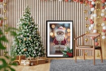 Świąteczny Plakat- Mikołaj w Stylu LEGO | Dekoracja na Boże Narodzenie dla dziecka 82323 - miniaturka 2