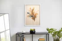 Minimalistyczny Plakat do sypialni- Subtelna Abstrakcja w beżach | Dekoracja do wnętrz boho, skandynawskich 94225 - miniaturka 4