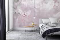 Pióra i Liście Eukaliptusa- Delikatna Pastelowa Fototapeta w stylu akwareli 82254 - miniaturka 3