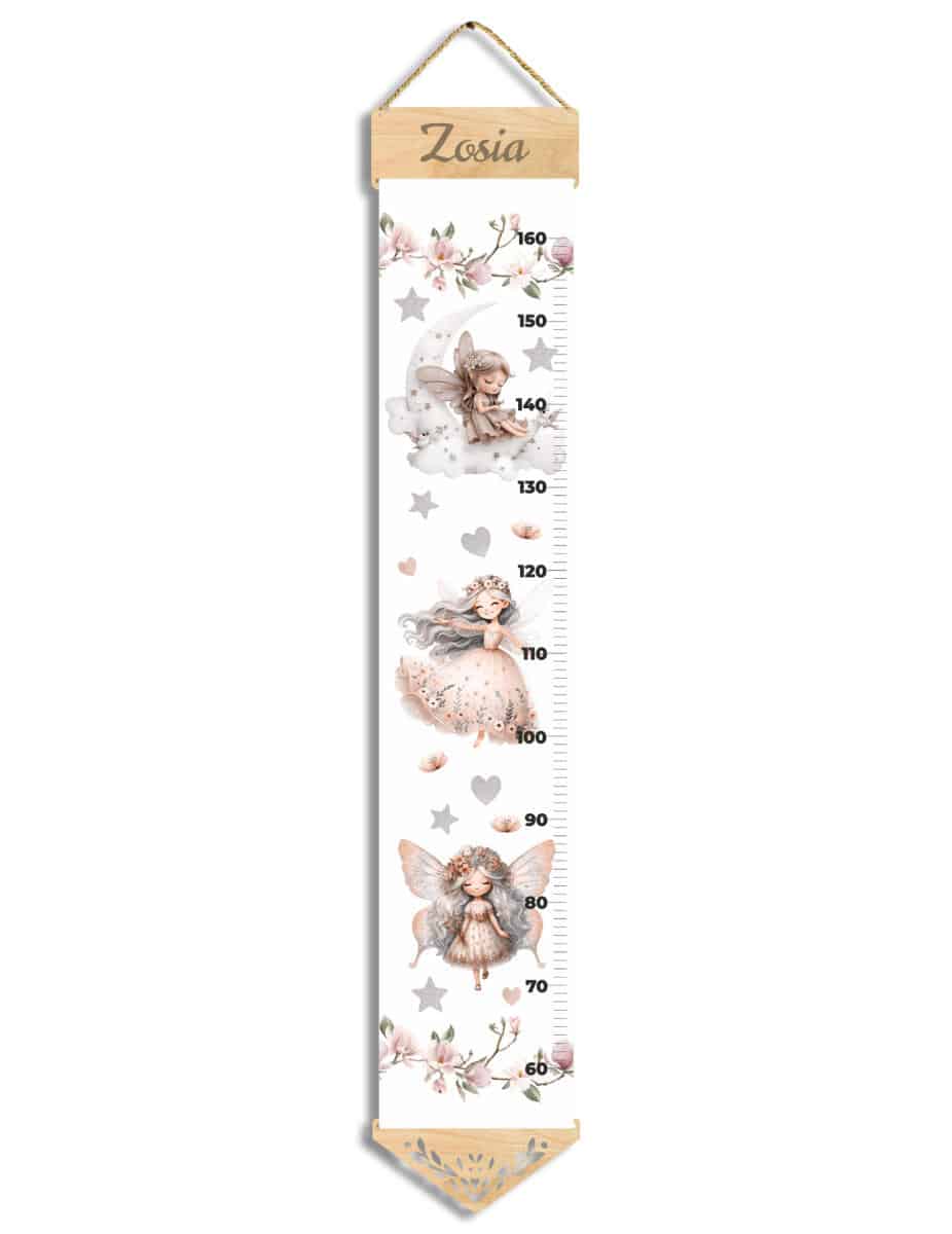 Miarka z imieniem | Miarka wzrostu dla dziewczynki- Wróżki 64410 - zdjęcie 2