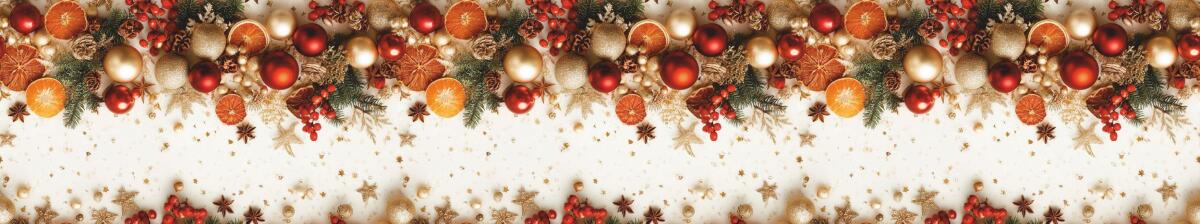 Świąteczna Dekoracja na balkon, taras- Baner na barierki | Girlanda z Bombkami na balustradę 82331 - zdjęcie 4