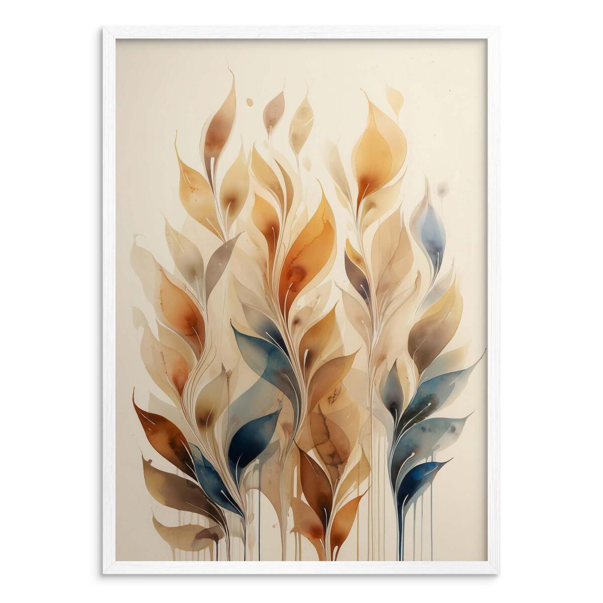 Plakat Botaniczny w Stylu Boho | Eleganckie Liście Akwarela | Minimalistyczna Dekoracja na Ścianę do Domu i Biura 94226 - zdjęcie 6