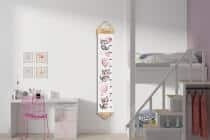 Miarka wzrostu z imieniem dziecka  | Dekoracyjna miarka na ścianę do pokoju dziewczynki- Kotki 64409 - miniaturka 3