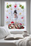 Świąteczne Naklejki na szybę– Pingwinek, Królik, Jeżyk, Bałwan | Zimowa Dekoracja na okno do Pokoju dziecięcego 82163 - miniaturka 3