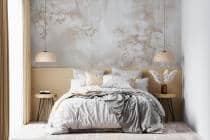 Fototapeta Beżowa Akwarela – Kwiaty i Gałązki | Neutralna Tapeta do Salonu i Sypialni | Romantyczna Dekoracja boho, vintage 83215 - miniaturka 3