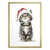 Plakat Świąteczny dla Dzieci – Kotek w Czapce Mikołaja | Bajkowa Dekoracja Ścienna do Pokoju dziecka 82322 - miniaturka 7