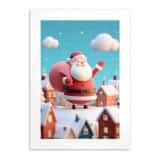 Kolorowy Plakat Świąteczny z Wesołym Mikołajem | Dekoracja domu na Boże Narodzenie 82324 - miniaturka 8