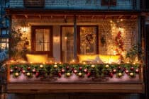 Dekoracja Bożonarodzeniowa na balkon, taras, ogrodzenie- Baner na barierki 67301 - miniaturka 1