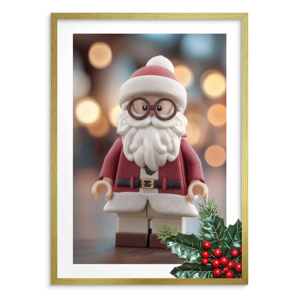 Świąteczny Plakat- Mikołaj w Stylu LEGO | Dekoracja na Boże Narodzenie dla dziecka 82323 - zdjęcie 6