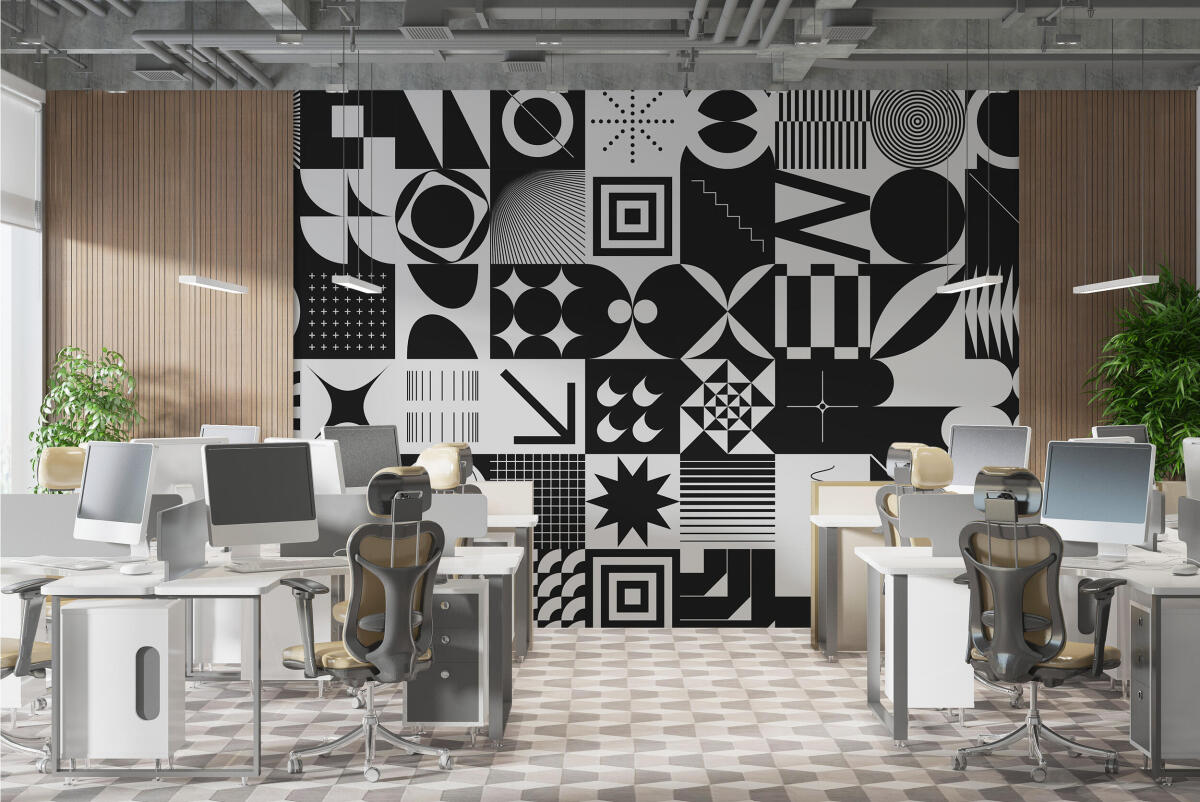 Fototapeta geometryczna monochromatyczna młodzieżowa 50024 - zdjęcie 2