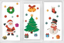 Kolorowe naklejki świąteczne na okno, witrynę- Mikołaj, Choinka, Bałwanek | Dekoracja dla dzieci na Boże Narodzenie 68027 - miniaturka 5