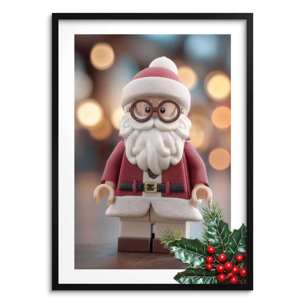 Świąteczny Plakat- Mikołaj w Stylu LEGO | Dekoracja na Boże Narodzenie dla dziecka 82323 - zdjęcie 1