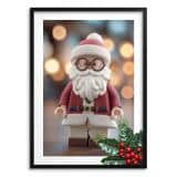 Świąteczny Plakat- Mikołaj w Stylu LEGO | Dekoracja na Boże Narodzenie dla dziecka 82323 - miniaturka 1