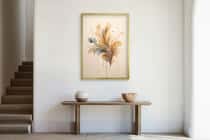 Minimalistyczny Plakat do sypialni- Subtelna Abstrakcja w beżach | Dekoracja do wnętrz boho, skandynawskich 94225 - miniaturka 2