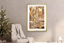 Elegancki Plakat Świąteczny – Złota Kryształowa Choinka | Luksusowa Dekoracja na Boże Narodzenie | Świąteczny Obraz Glamour 82318 - miniaturka 2