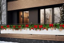 Świąteczna Ozdoba na Taras, Balkon- Baner z girlandą na balustradę 67302 - miniaturka 1