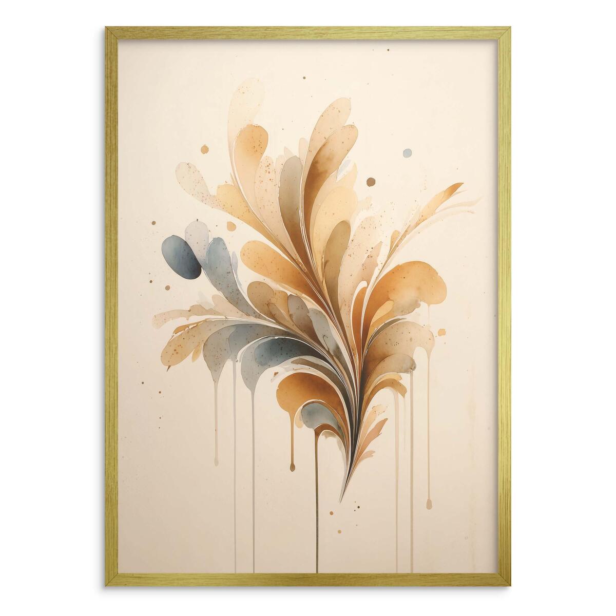 Minimalistyczny Plakat do sypialni- Subtelna Abstrakcja w beżach | Dekoracja do wnętrz boho, skandynawskich 94225 - zdjęcie 1