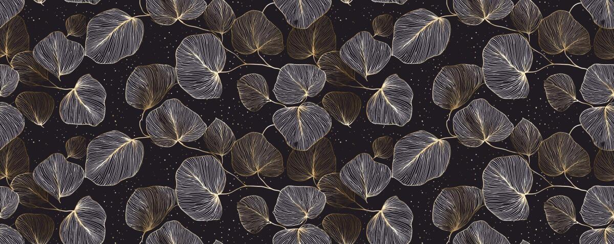 Elegancka Fototapeta do Recepcji – Złote Liście w stylu Glamour 82327 - zdjęcie 5